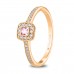 Sort. con diamantes y zafiro rosa ORO 750/000 (18K)