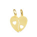 18K COLGANTE ORO AMARILLO CORAZON PARTIDO 15X15 MM