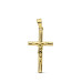 18K CRUZ CON CRISTO REDONDA 21X13 MM