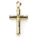 18K CRUZ CON CRISTO HUECA 24X15X3 MM