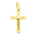 18K CRUZ CON CRISTO GRANDE CALADA LASER