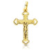 18K CRUZ CON CRISTO TALLADA 27X17 MM