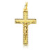 18K CRUZ CRISTO TALLADA 27X15 MM