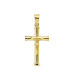 18K CRUZ CON CRISTO TUBO 2.5 MM 21X13 MM