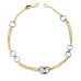 18K PULSERA BICOLOR ESTRIBOS 19.5CM 5.10 G