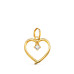 18K COLGANTE ORO AMARILLO CORAZON CON CIRCONITA DE 2 MM 13X12 MM