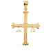 18K CRUZ DE COVADONGA ORO AMARILLO DETALLES RELIEVE.  37 X 28 MM