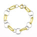 18K PULSERA BICOLOR ESLABONES