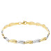 18K PULSERA BICOLOR ESTAMPACION 19 CM