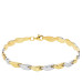 18K PULSERA BICOLOR ESTAMPACION 19 CM