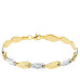 18K PULSERA BICOLOR ESTAMPACION 19 CM