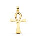 18K CRUZ DE LA VIDA ORO AMARILLO SIN CRISTO EN BRILLO 36 X 23 MM