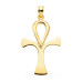 18K CRUZ DE LA VIDA ORO AMARILLO SIN CRISTO EN BRILLO 40 X 30 MM